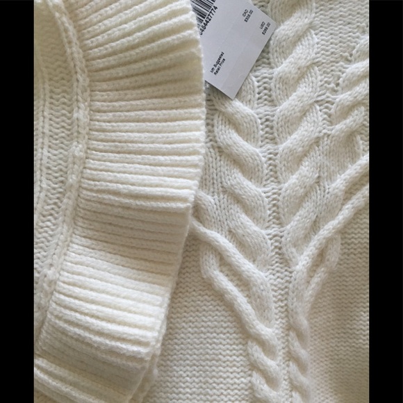Kate Spade white sweater cable knit wool blend - Picture 5 of 8
